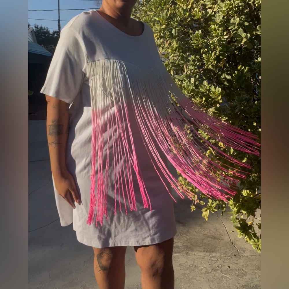 ASOS fringe T-shirt dress